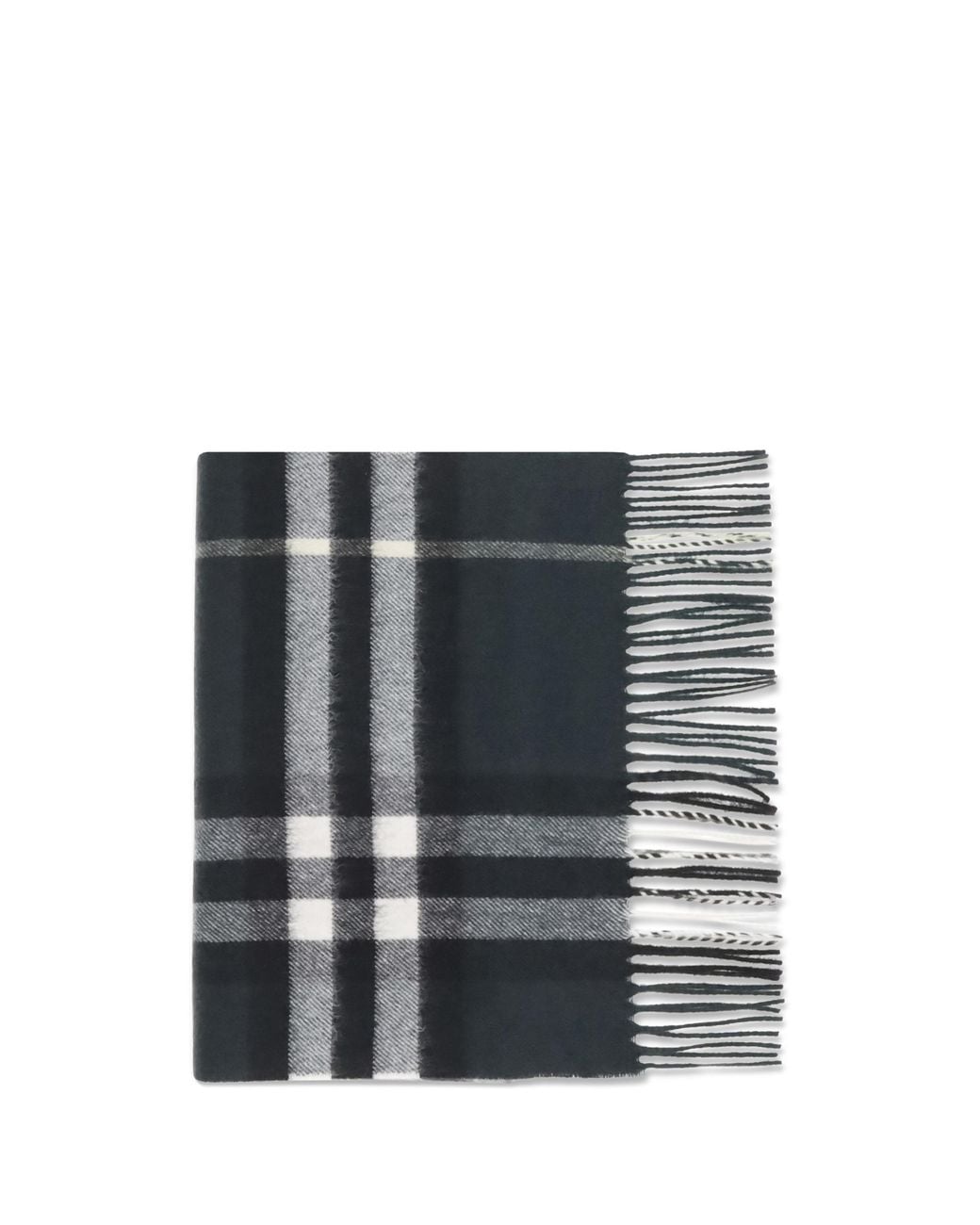 Burberry Blue Cashmere Check Scarf Scarfs for men