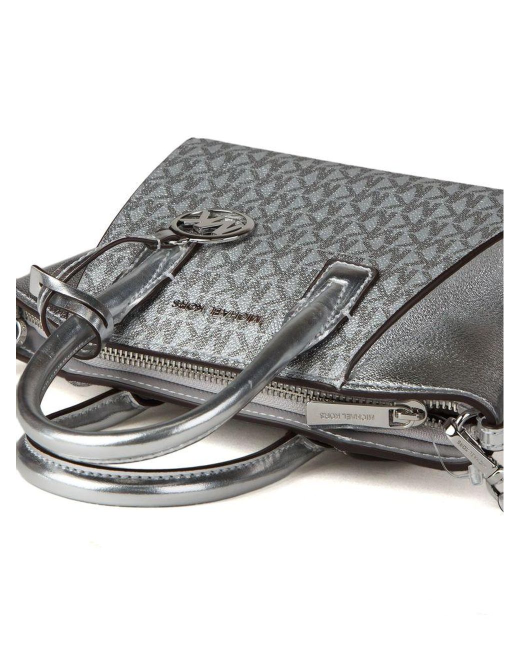 Michael Kors Gray Satchel Bag 89.Coated Canvas Satchel-Bags