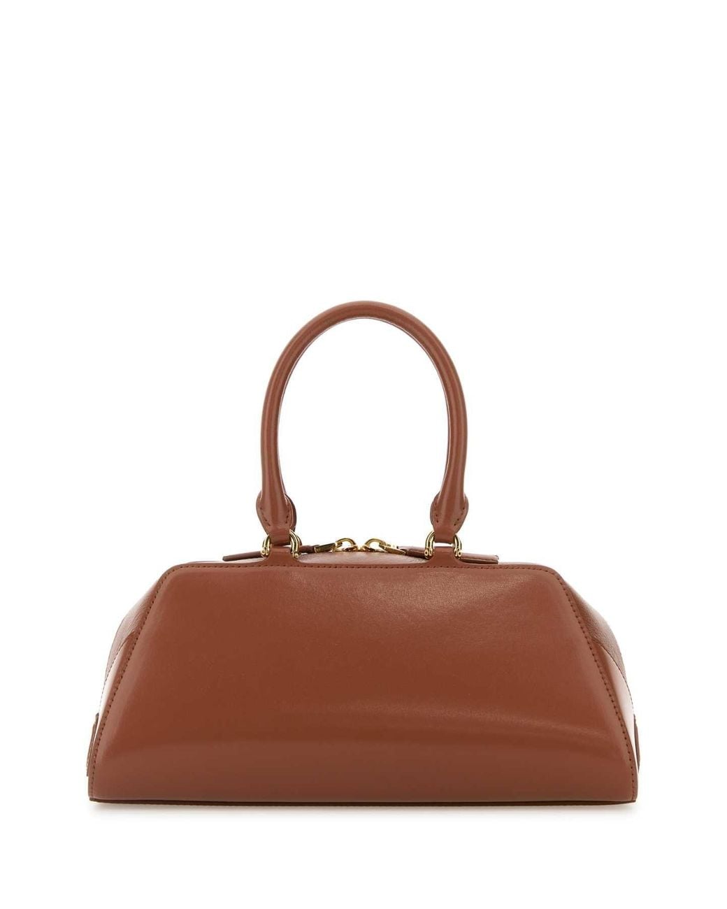 Givenchy Brown Givenchy Structured Calf Leather Top Handle Bag