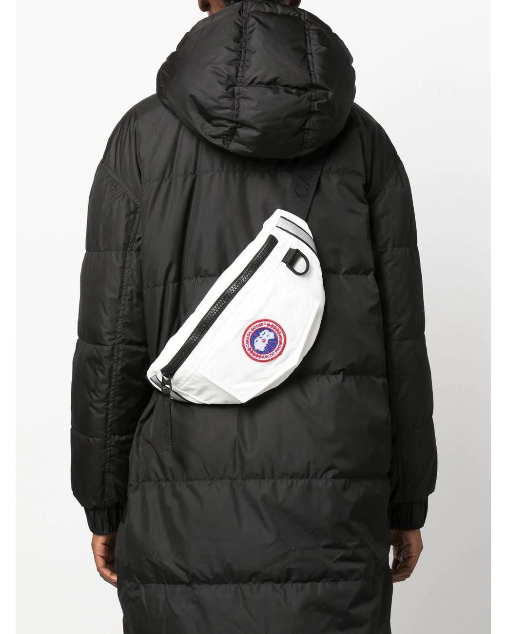 Canada Goose Women Black Canada Goose Logo Patch Belt Bag Accessories
