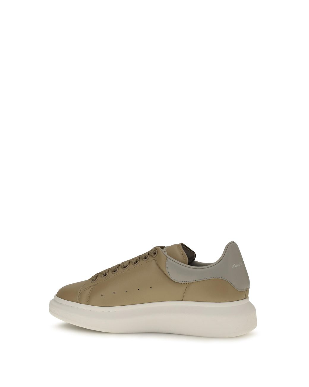 McQueen White Alexander Mcqueen Calf-Leather Platform Sneaker for men