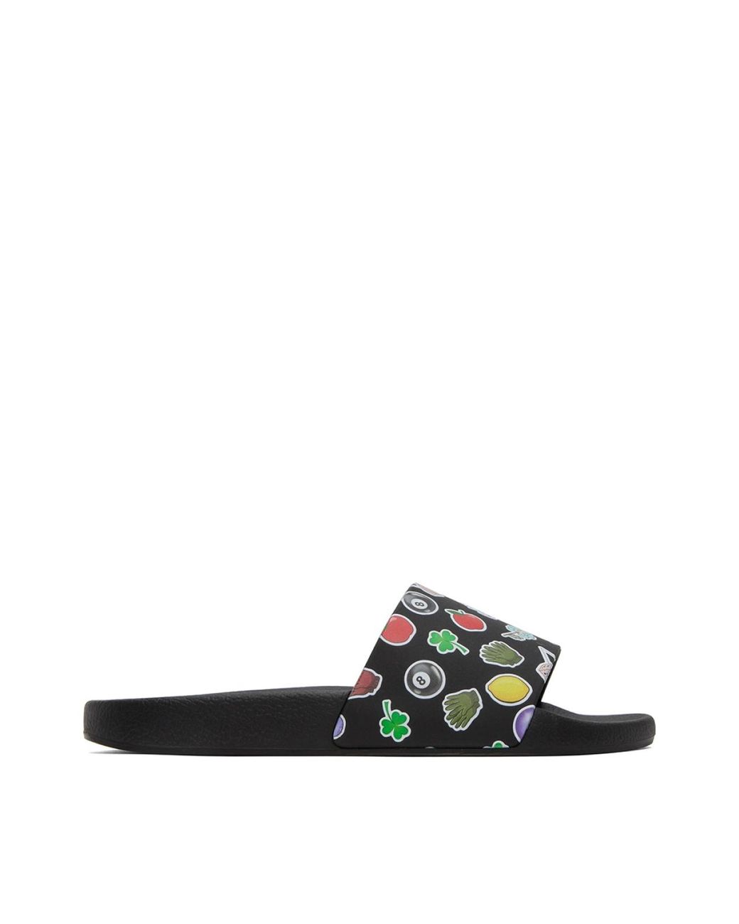 J.W. Anderson Black Sticker Logo Slides Sandals