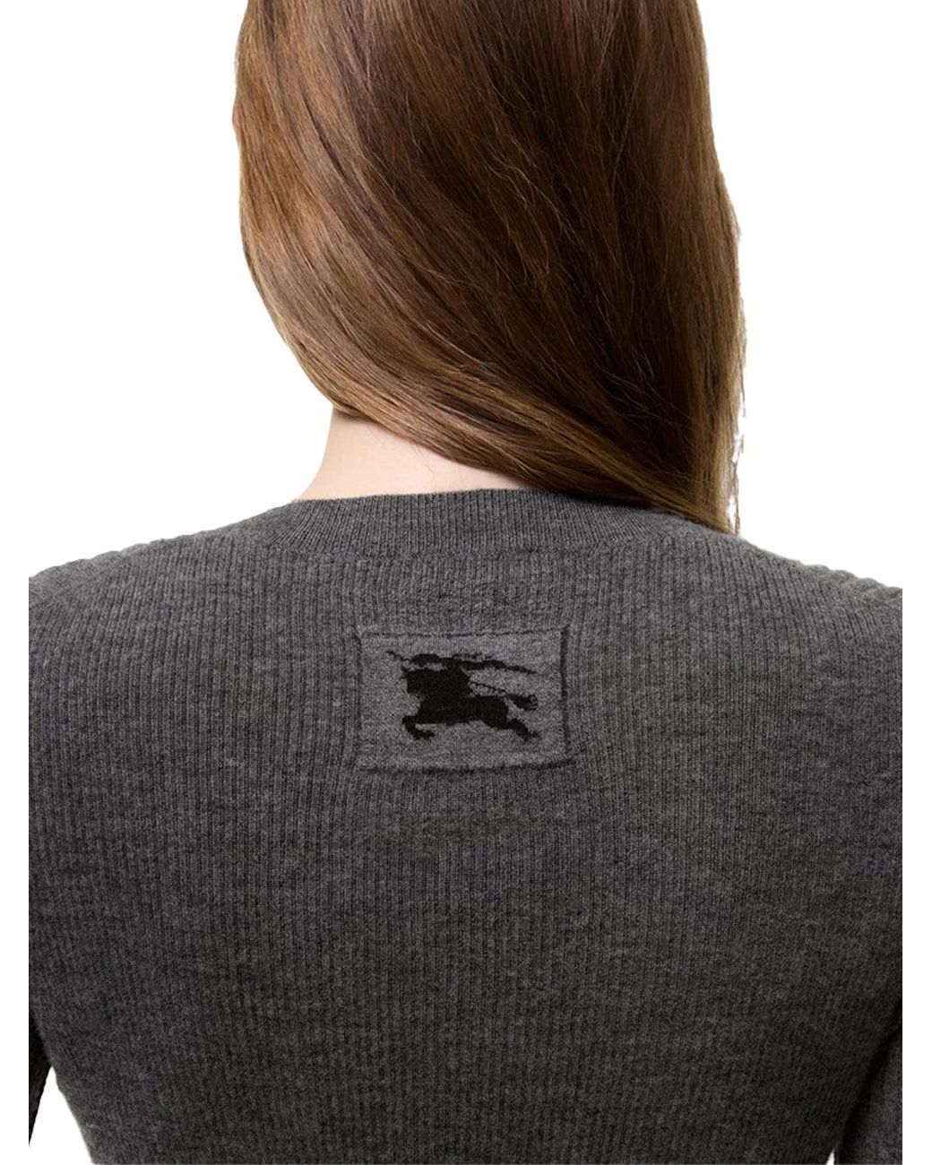 Burberry Gray Cashmere Cardigan Mel