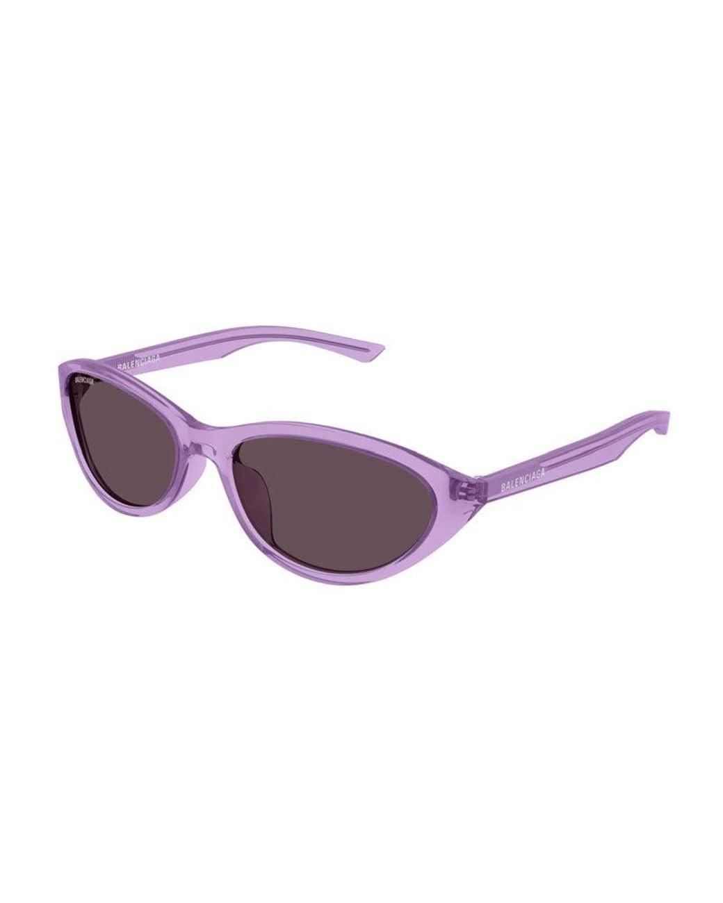 Balenciaga Purple Sunglasses Cat Eye Full Rim, Shiny Frame And Lens Bb0404Sk004