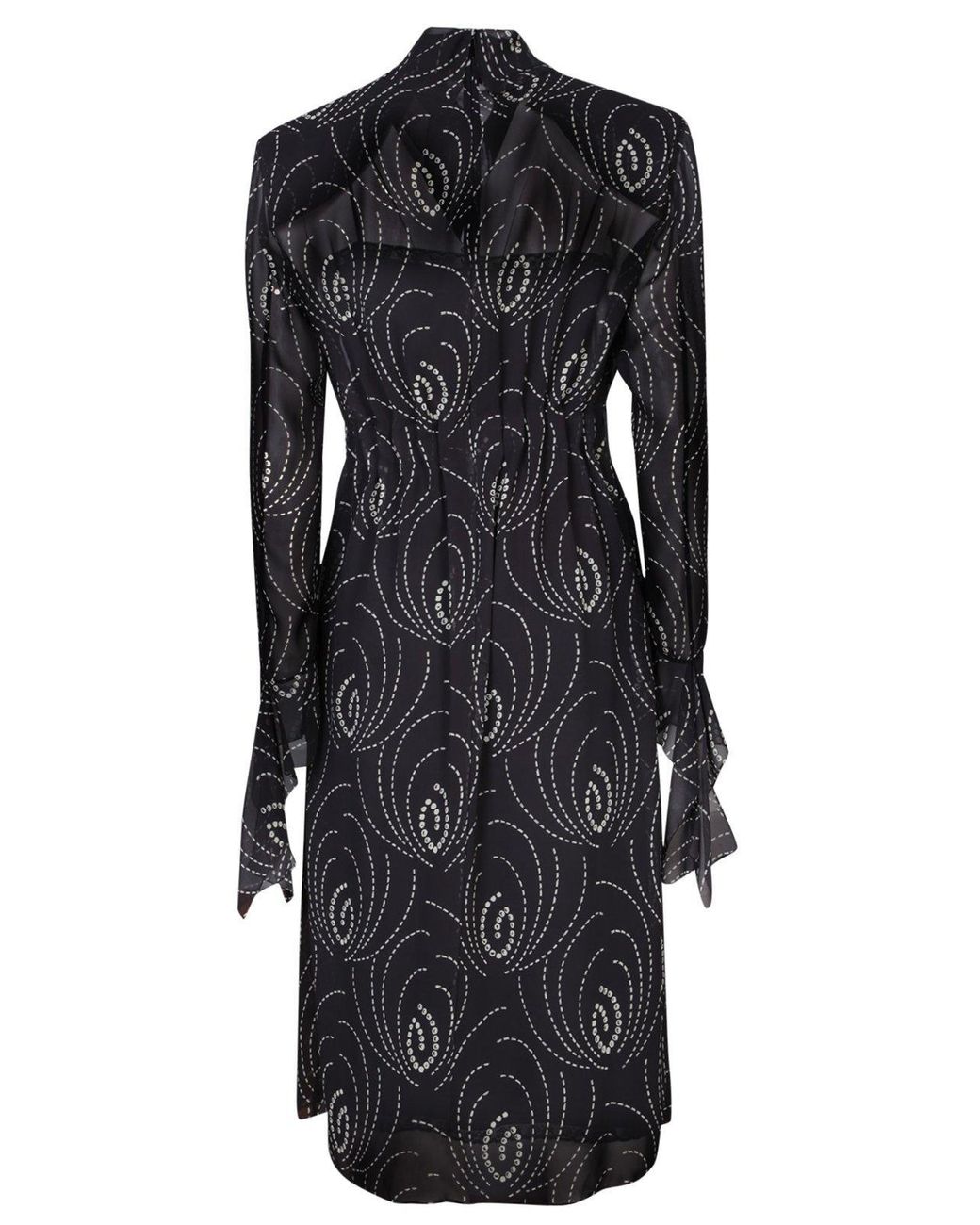 Prada Black Printed Silk Blend Dress