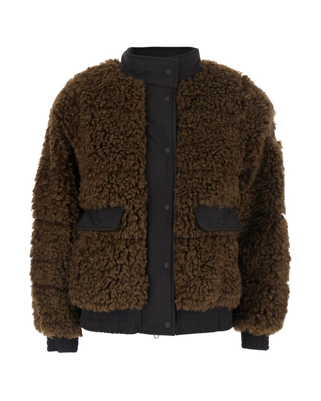 Save The Duck Brown Down Jacket Valery Curly Polyester Puffer