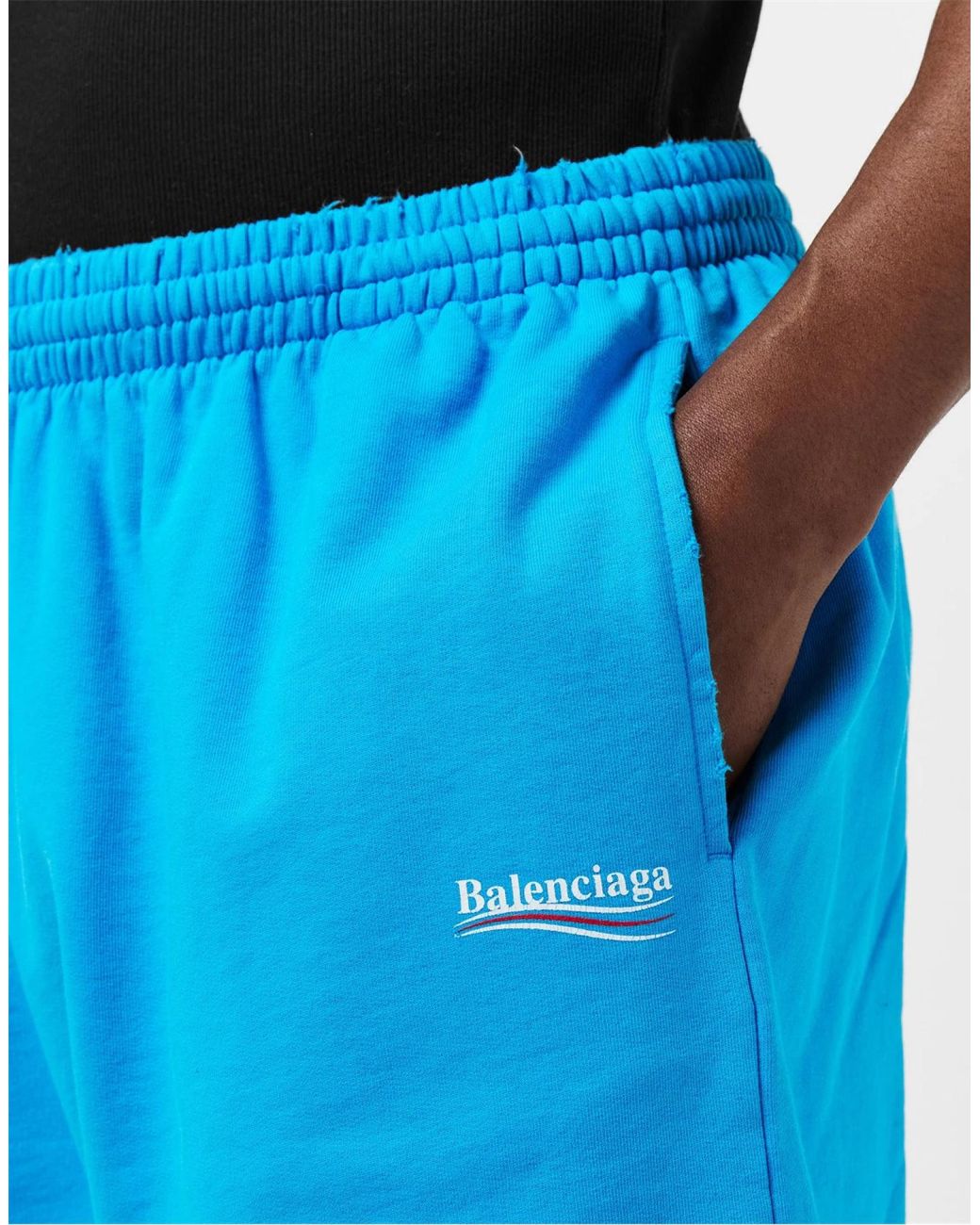 Balenciaga Blue Political Campaign Logo Shorts Clothing Pants for men