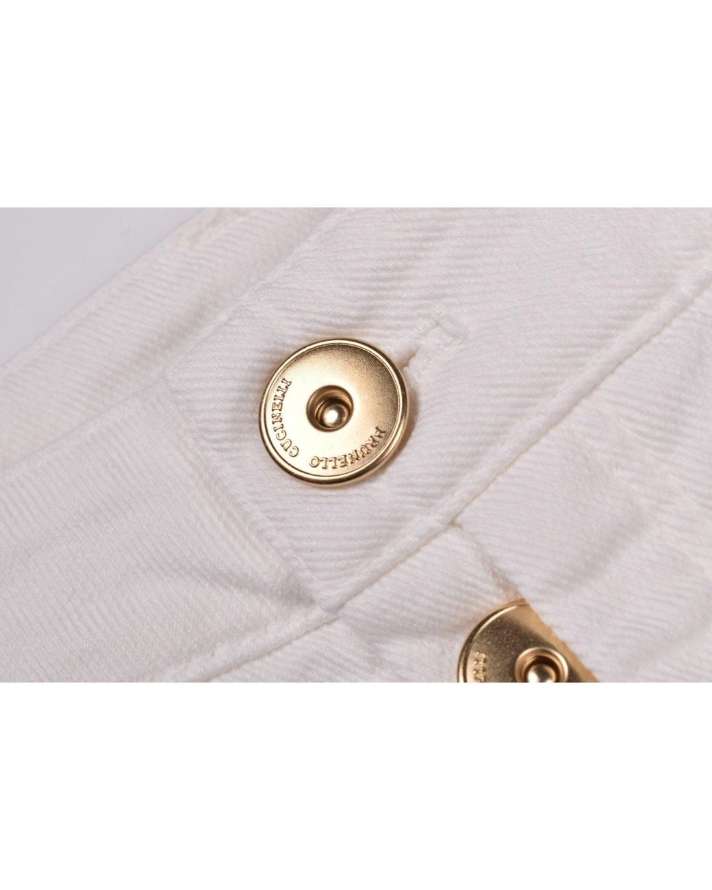 Brunello Cucinelli White Off Straight Cotton Trousers
