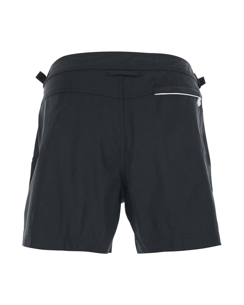 Tom Ford Black Swim Shorts With Side Buckled Strap Details for men