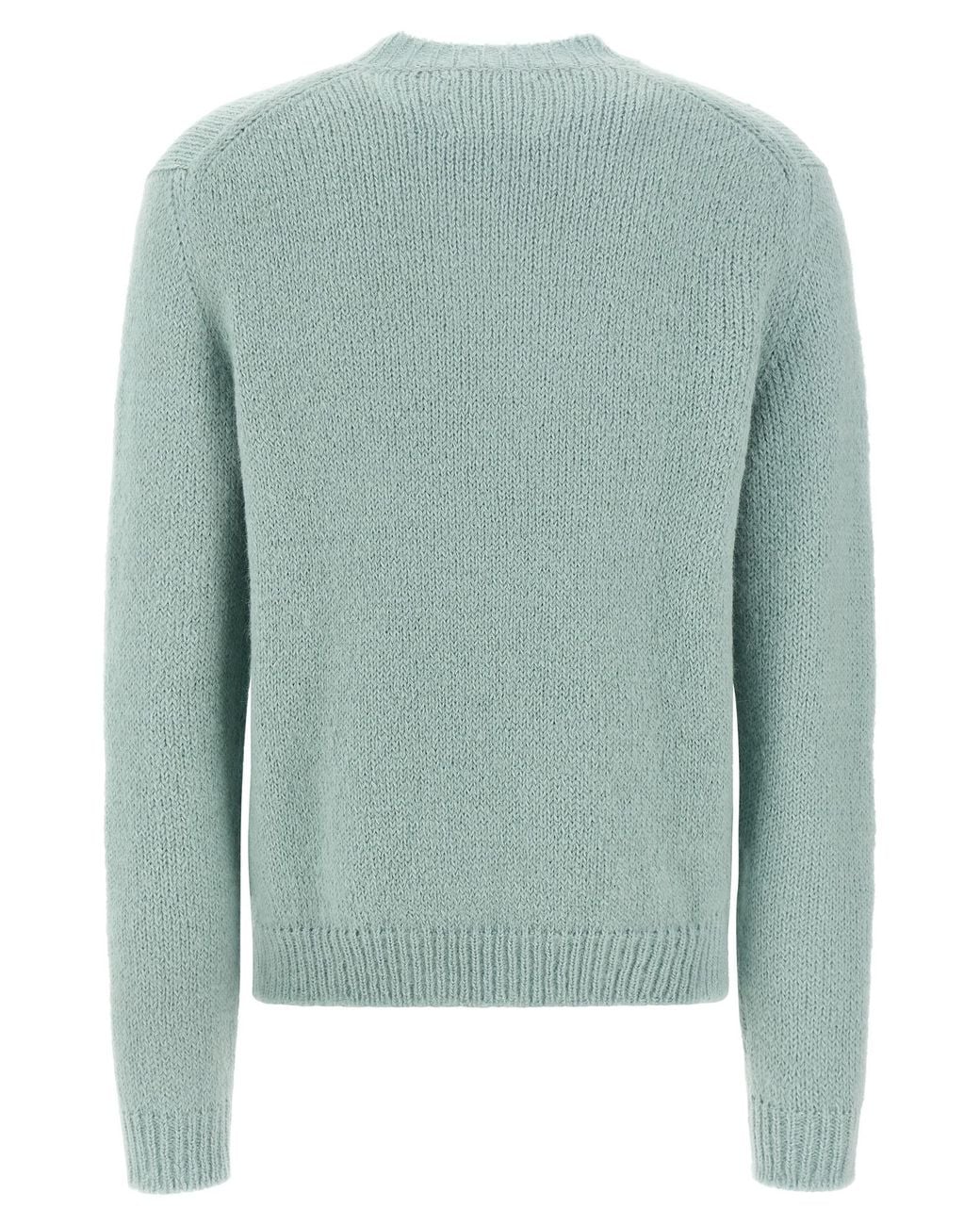 Jil Sander Green Alpaca Wool Sweater for men