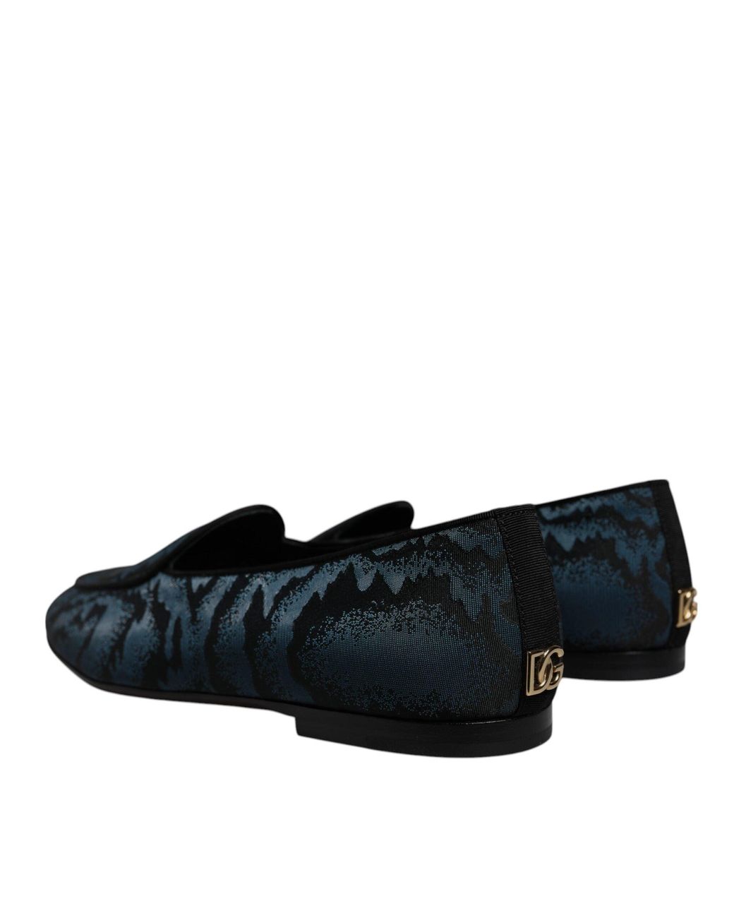 Dolce & Gabbana Blue Dolce & Gabbana Logo-Embroidered Loafer for men