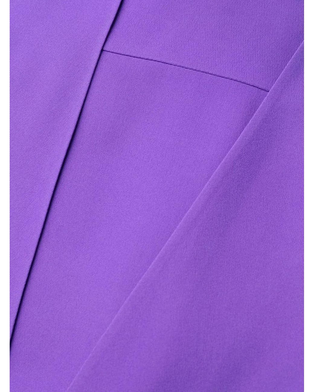 Valentino Purple Cape-Style Silk Dress