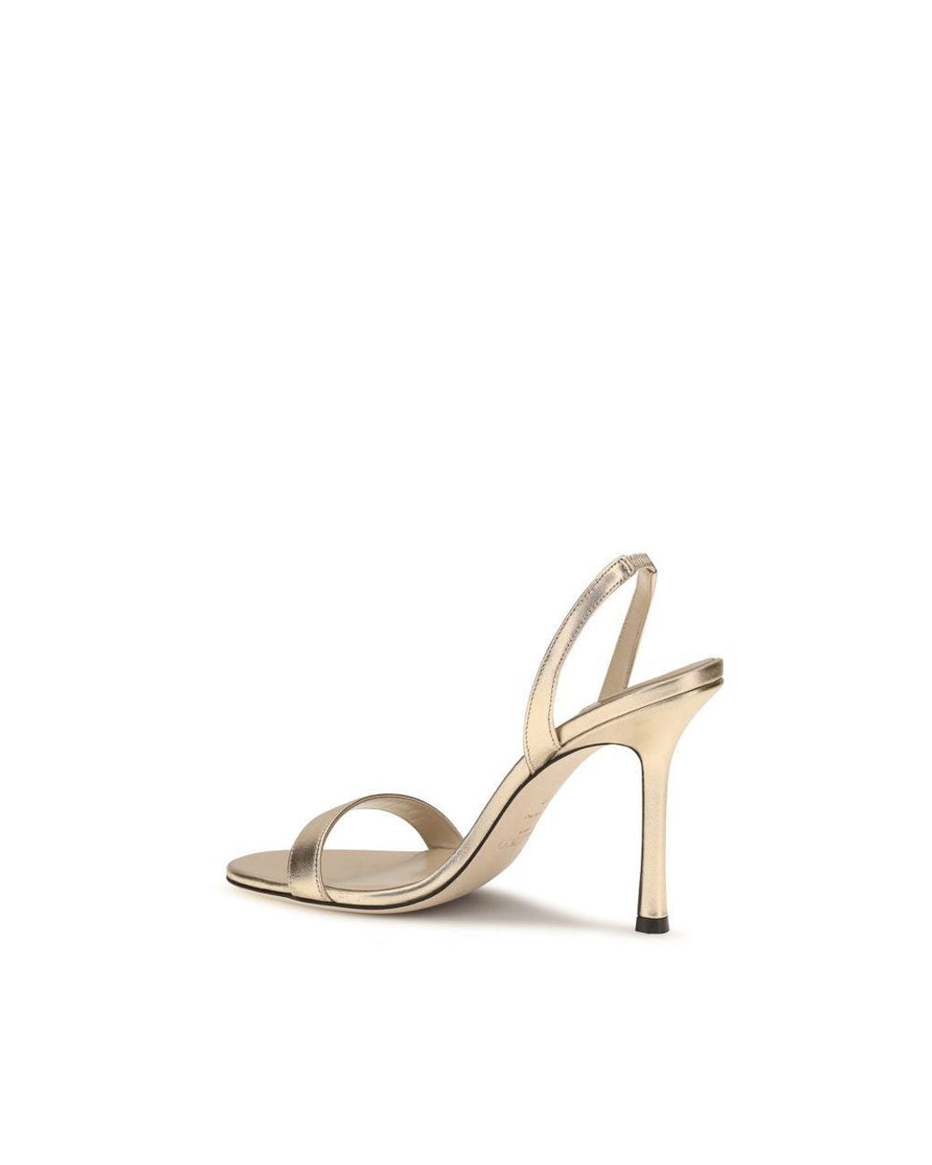 Jimmy Choo Metallic Gold Calf Leather Bos Taurus Stiletto Heel Sandals