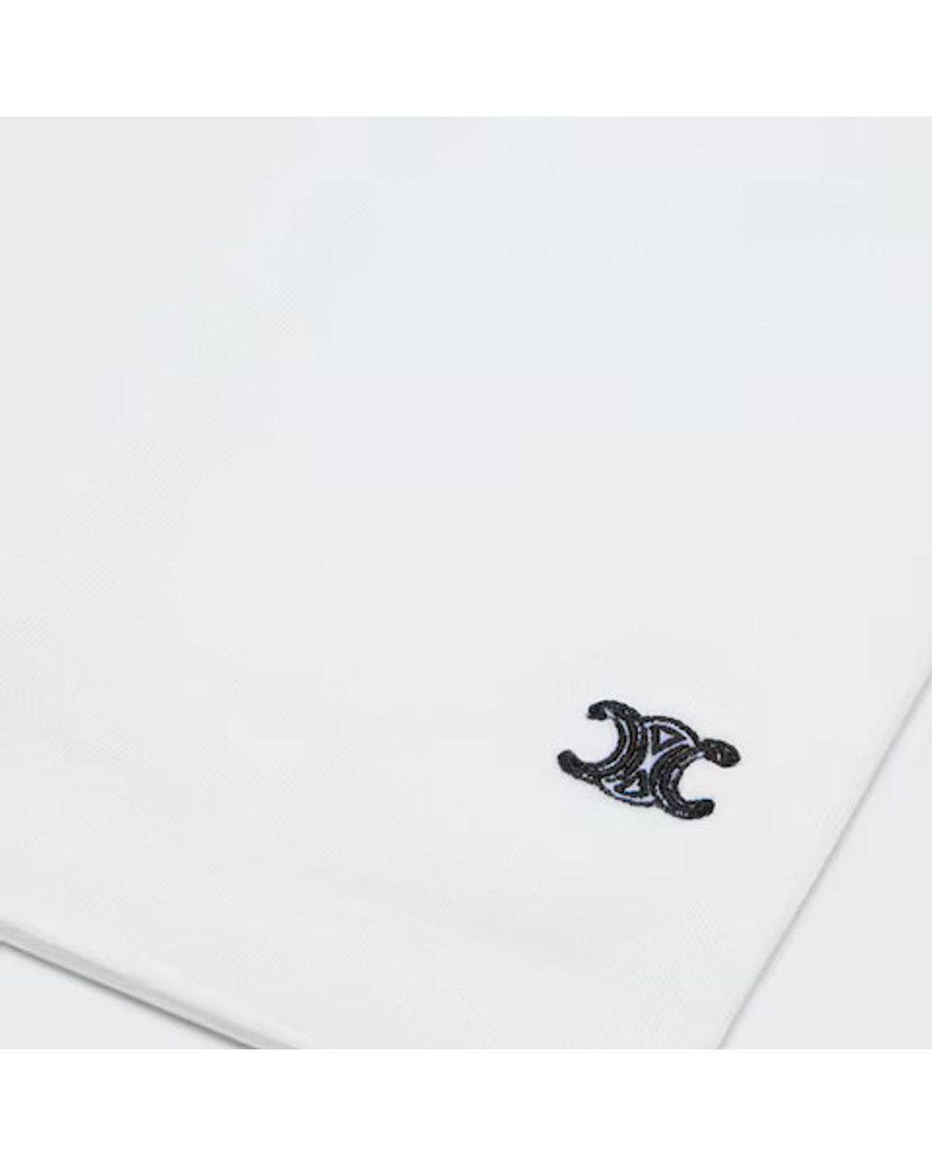 Céline White Celine Cotton-Jersey Turtleneck Sweatshirt