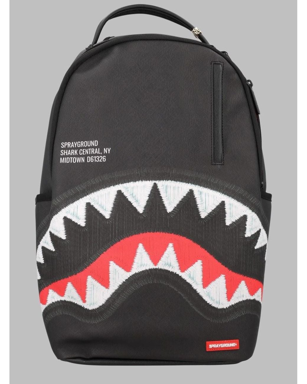 Sprayground Gray Shark Backpack Polyvinyl Chloride