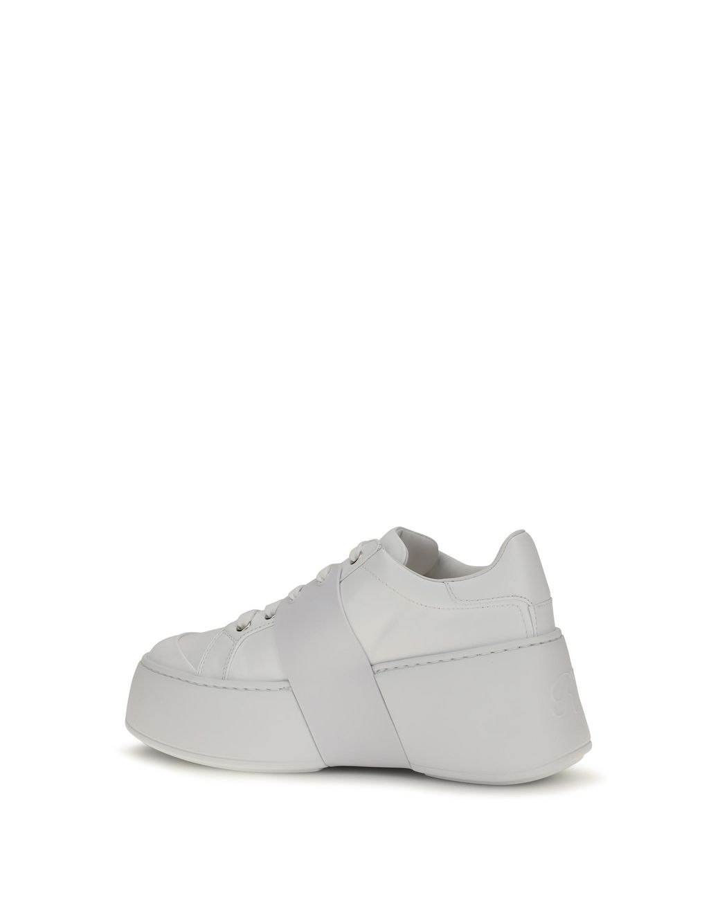 Roger Vivier White Roger Vivier Calfskin Platform Sneaker