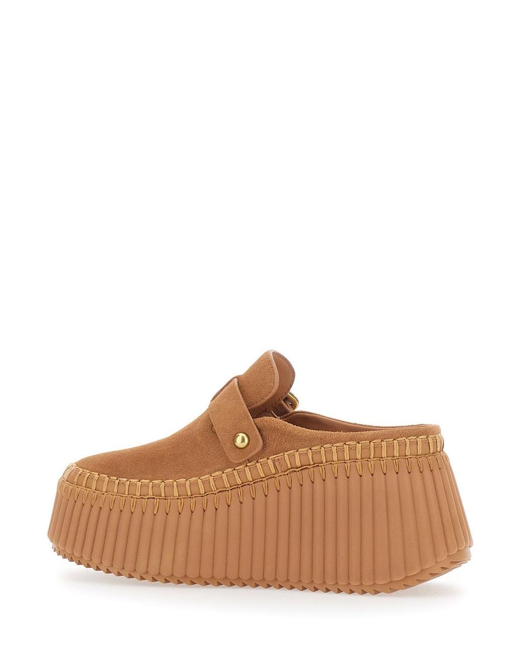 Chloé Brown Mules Nama Suede Leather
