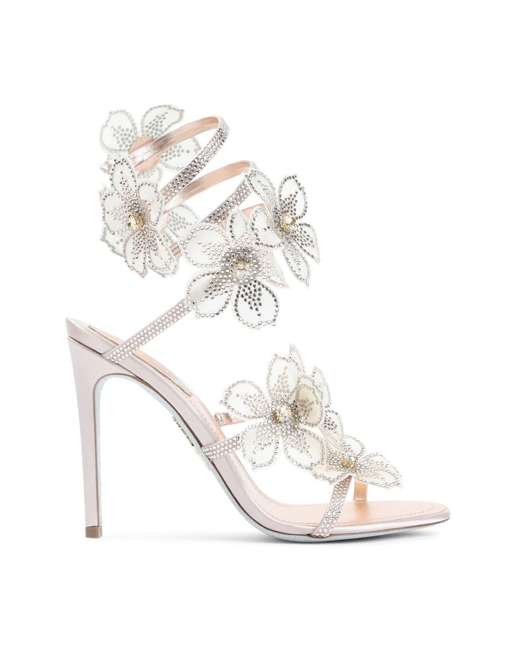 Rene Caovilla White High Heel Sandals