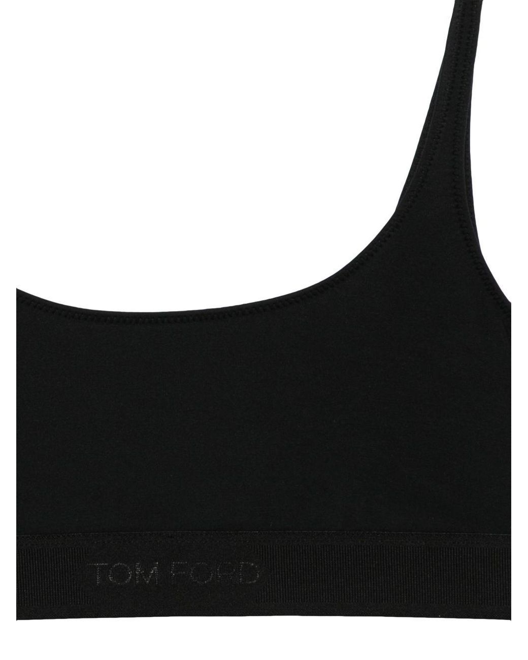 Tom Ford Black Top Scoop Neck Tops