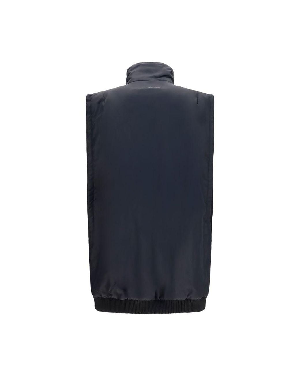 MM6 by Maison Margiela Blue Polyamide Sleeveless Jacket Clothing