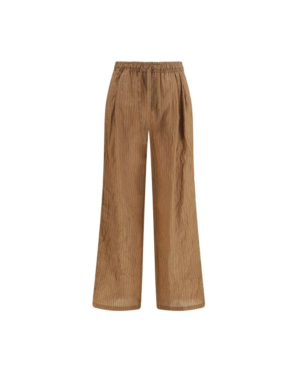 Dolce & Gabbana Brown Linen Casual Pants for men