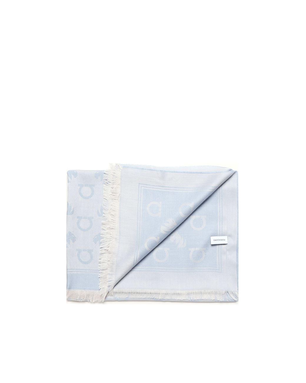 Ferragamo Blue Gancini Monogram Jacquard Stole for men