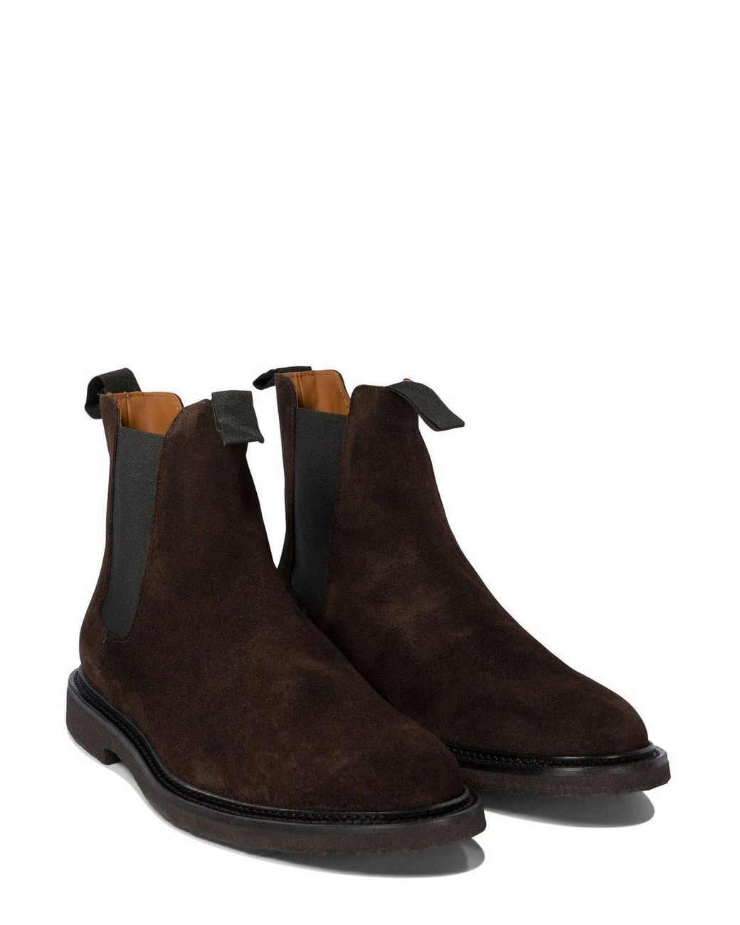 Common Projects Brown Round Toe Chelsea Boots for men
