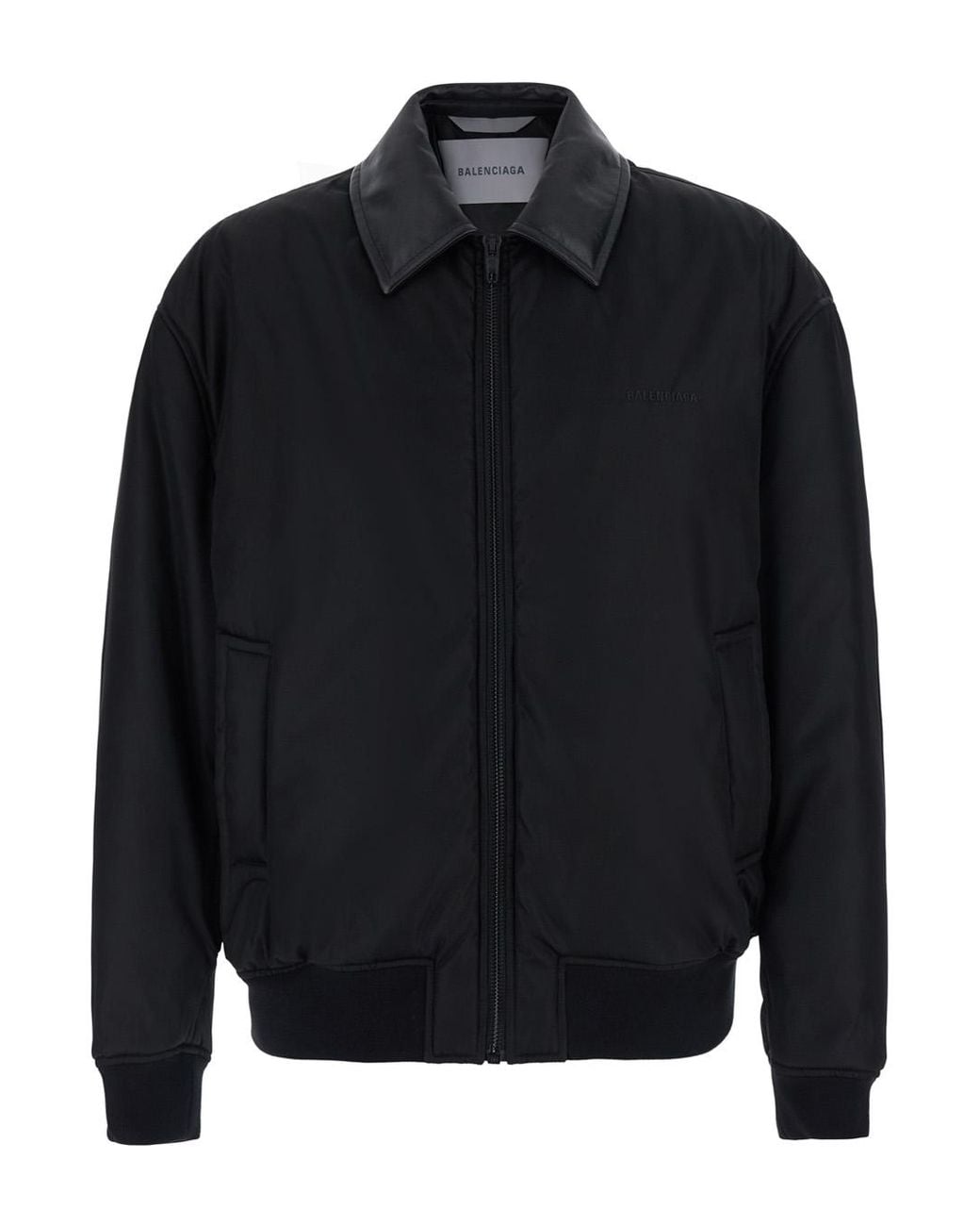 Balenciaga Blue Bomber Jacket Tech Fabric Coat for men