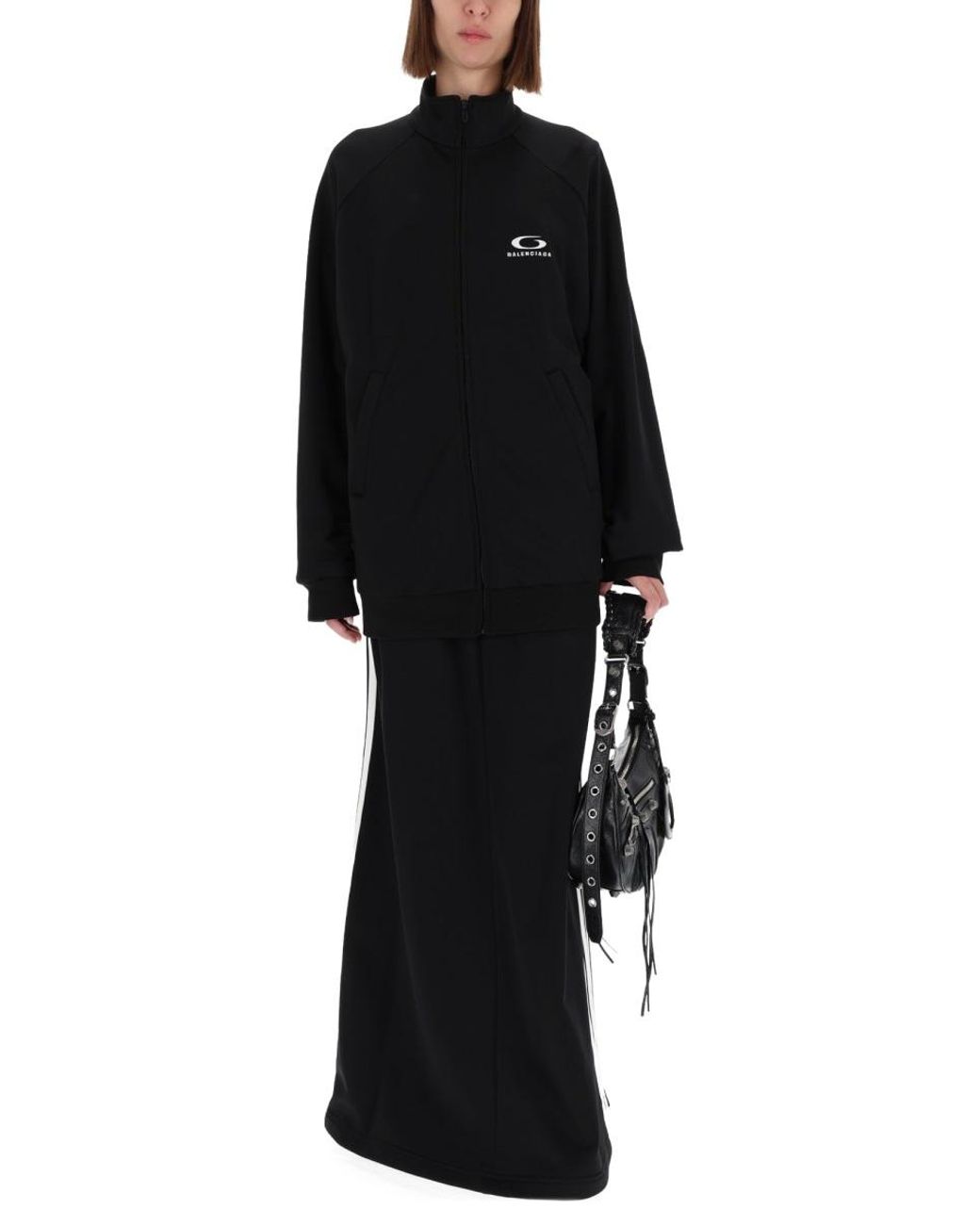 Balenciaga Black Skirt Tracksuit Loop Sports Icon Polyamide