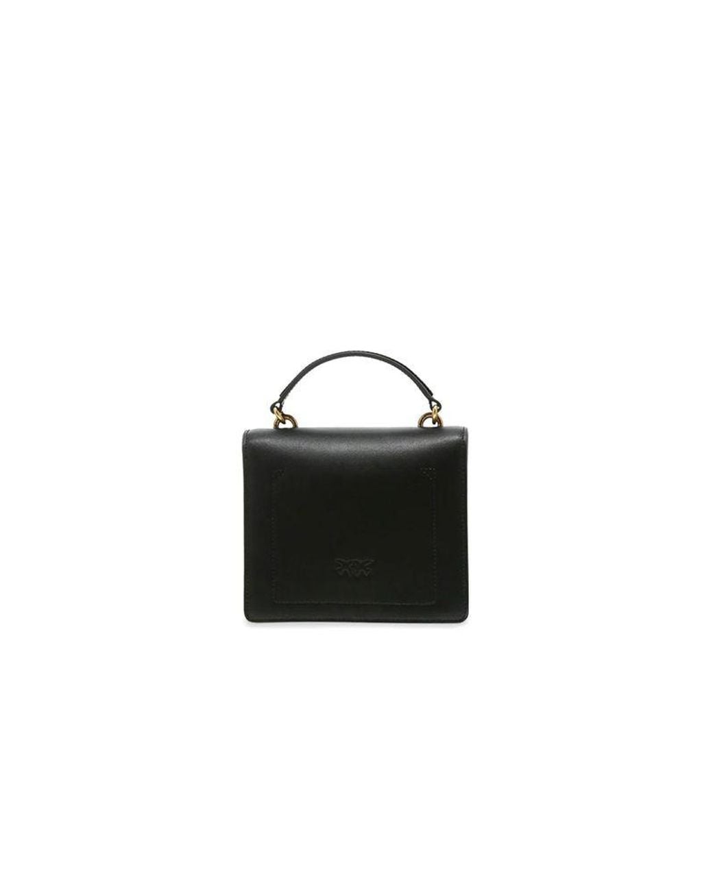 Pinko Black Crossbody Bag Cowhide Crossbody-Bags