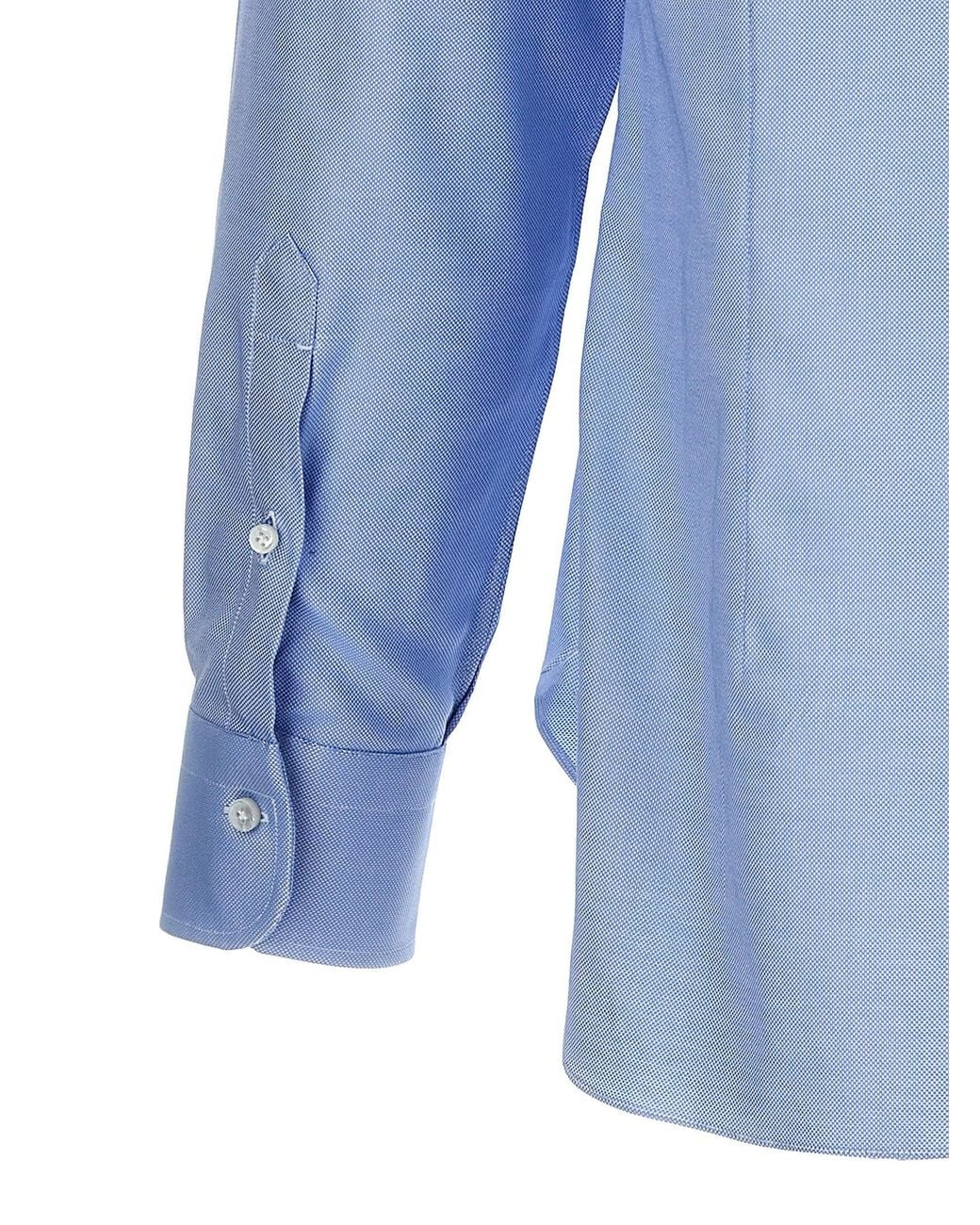 Barba Napoli Blue Cotton Shirt