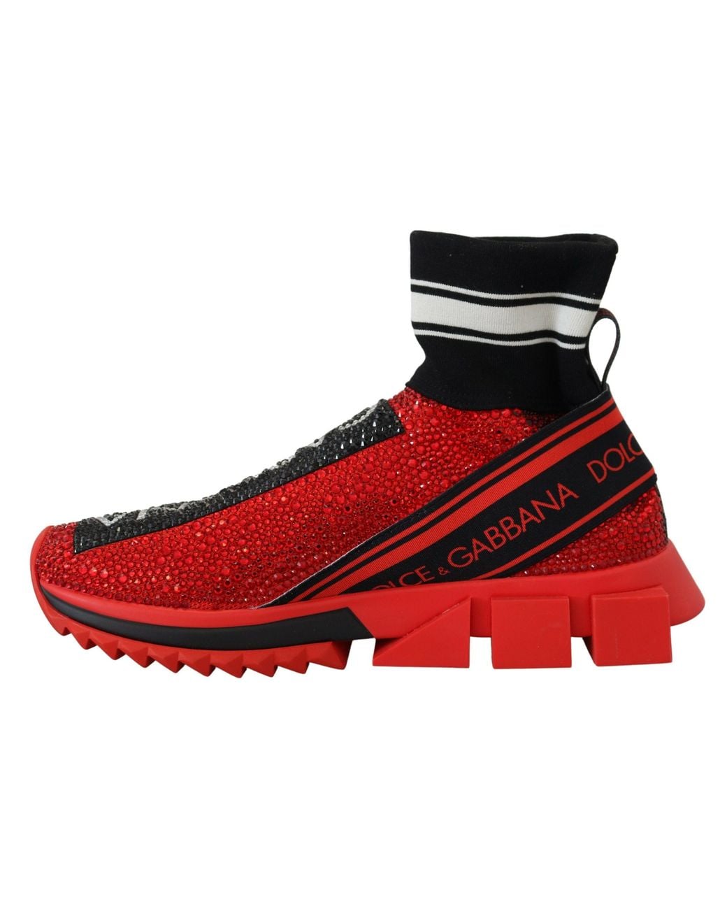 Dolce & Gabbana Red Exquisite Sorrento Slip-On Sneakers