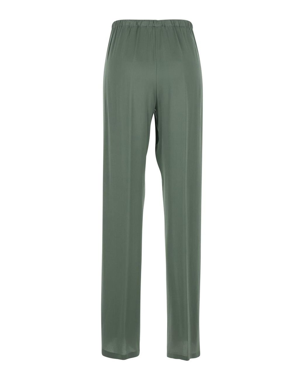 Semicouture Green Pants With Elastic Waist And Drawstring