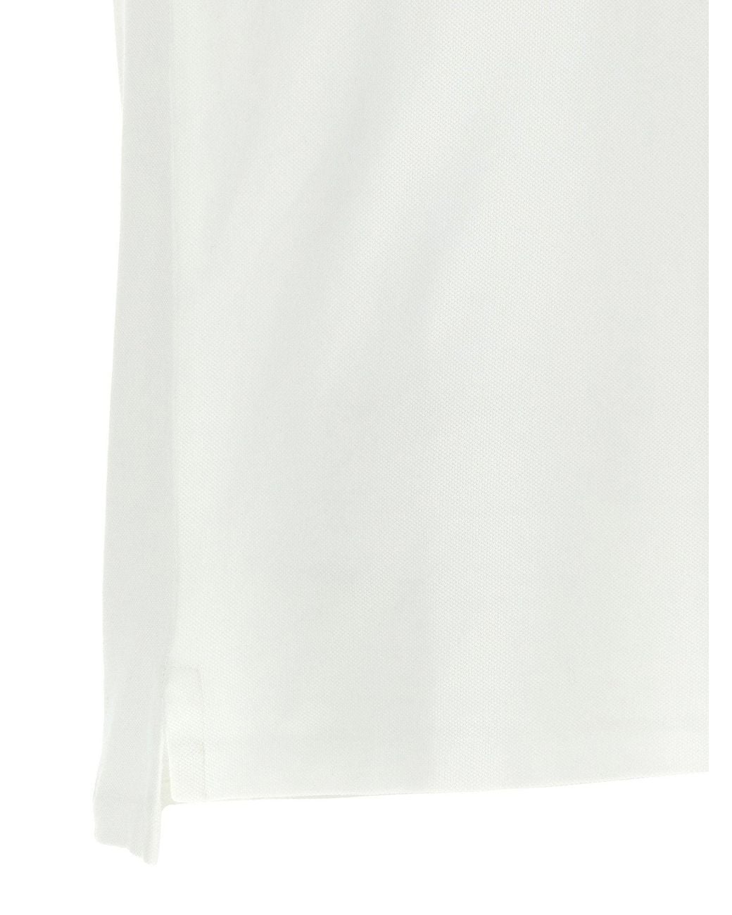 Polo Ralph Lauren White Logo-Embroidered Piqué Cotton Polo for men