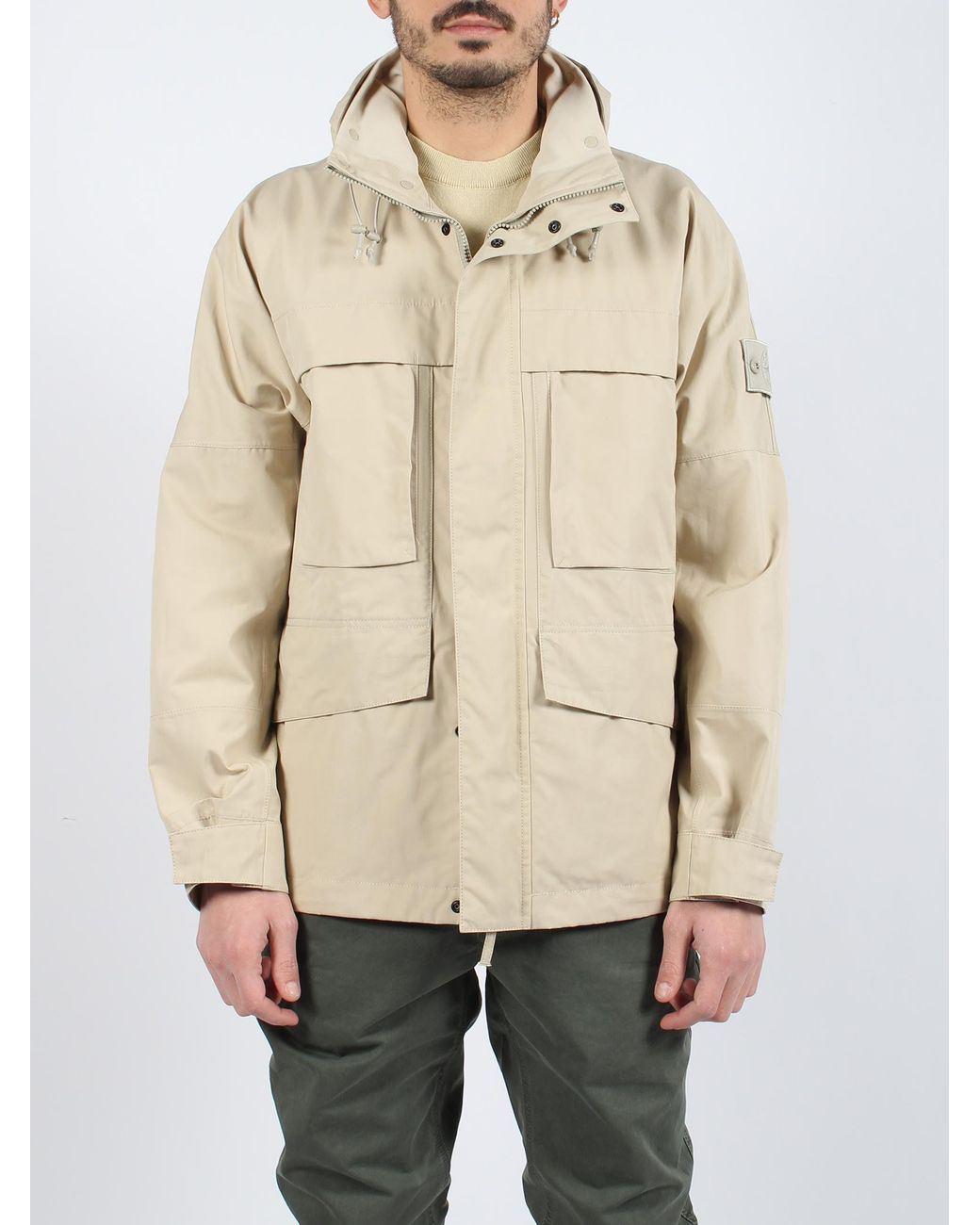 ジャケット・アウター stone  pocket jacket (ghost peace) Stone Island Ghost Piece O-ventile Jacket in Natural for Men | Lyst