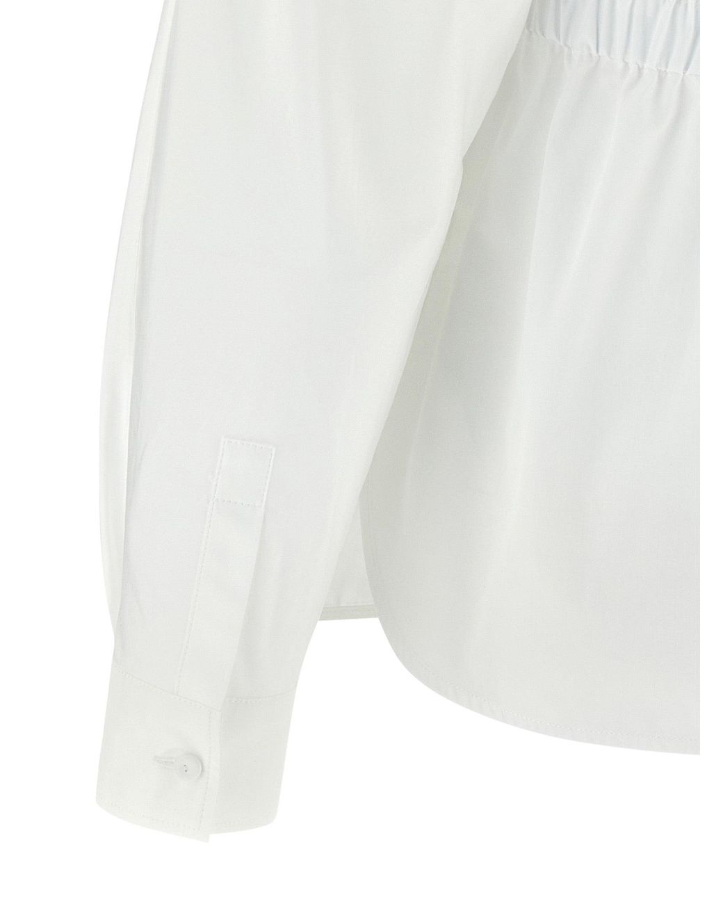 Max Mara White Cotton Poplin Shirt