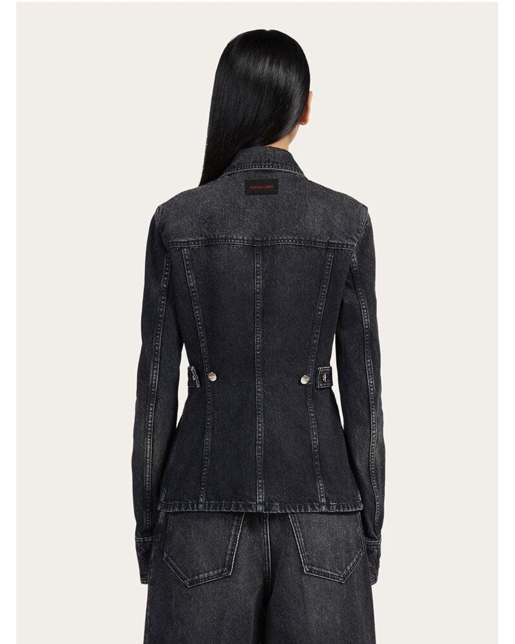 Ferragamo Blue Cotton Denim Jacket Clothing