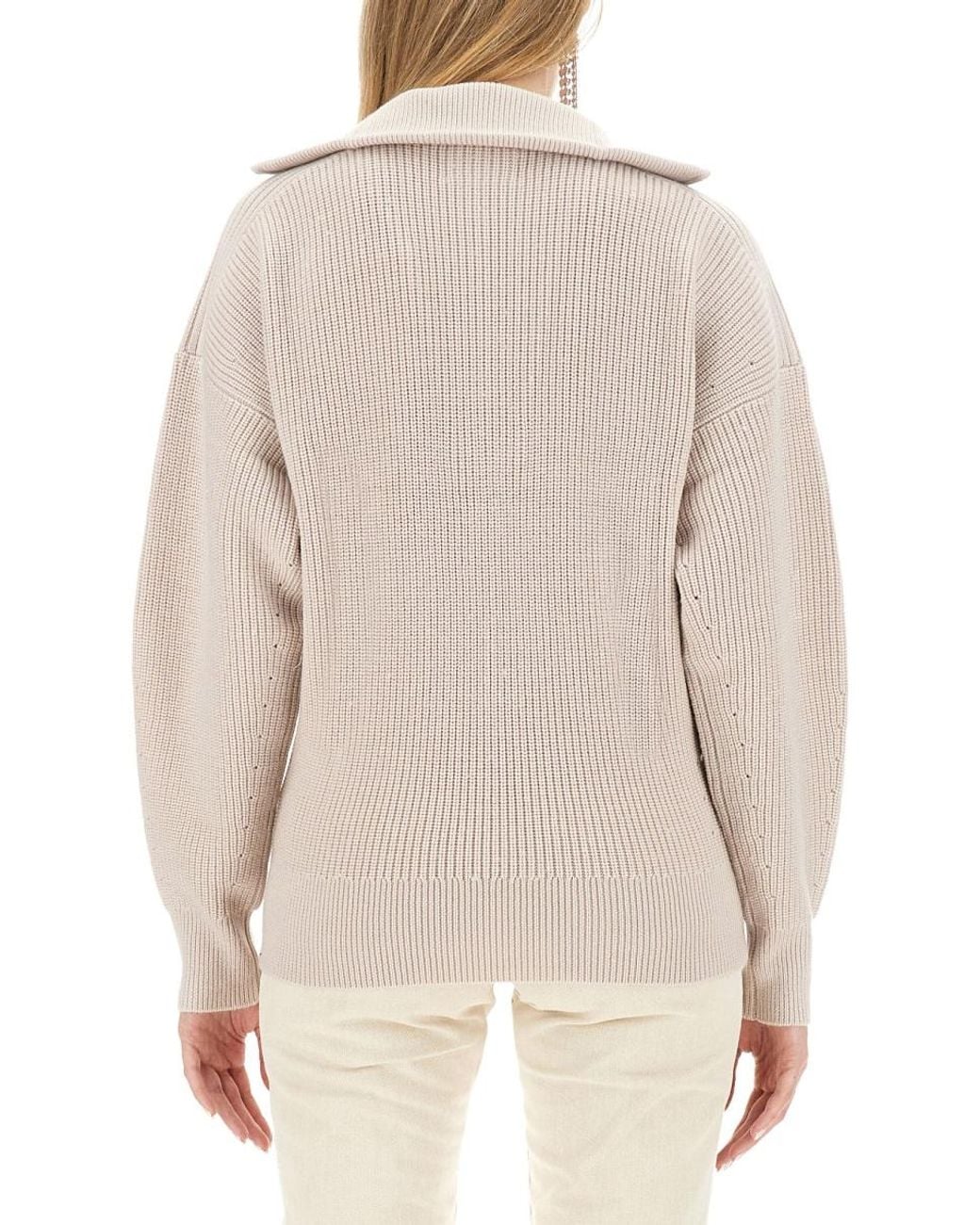 Isabel Marant Natural Benny Shirt Merino Wool Jumpers