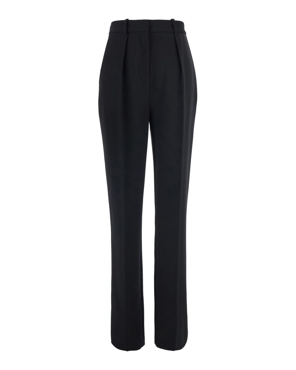 Elisabetta Franchi Black Trousers Crepe Technical Fabric
