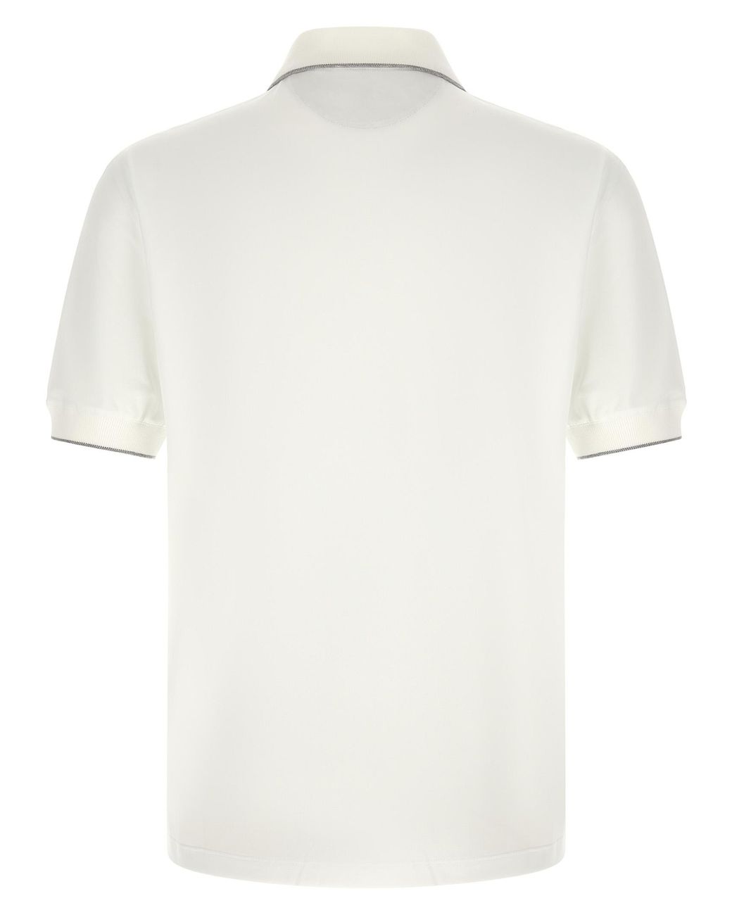 Brunello Cucinelli White Polyamide Polo Shirt for men