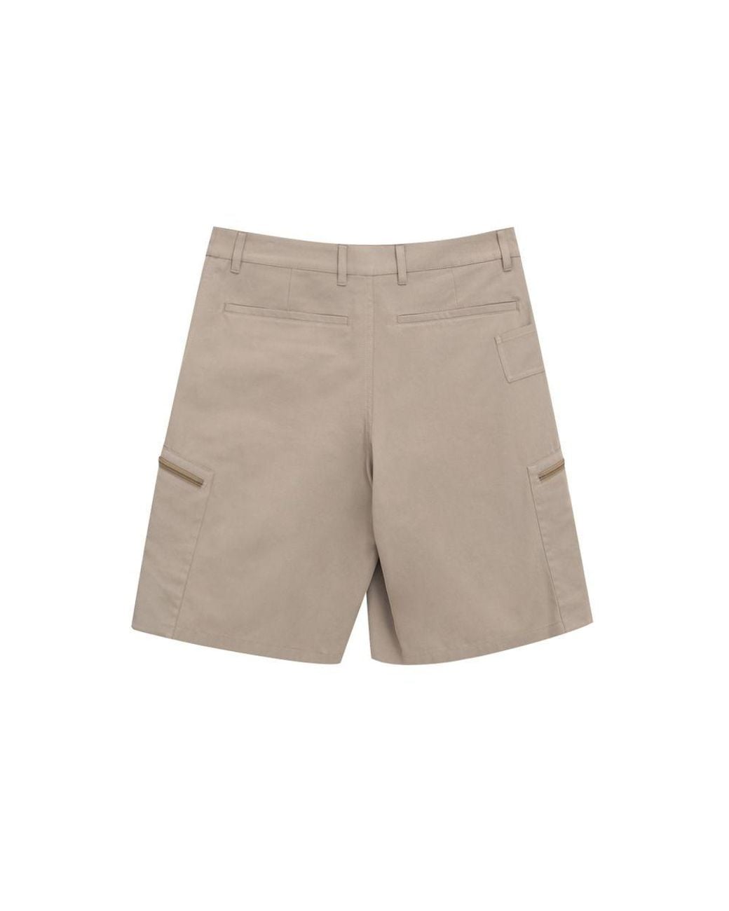 Dior Gray Beige Cotton Cargo Shorts for men