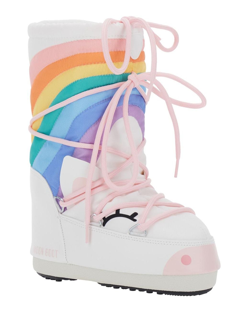 Moon Boot White Snow Boots With Motif Polyester