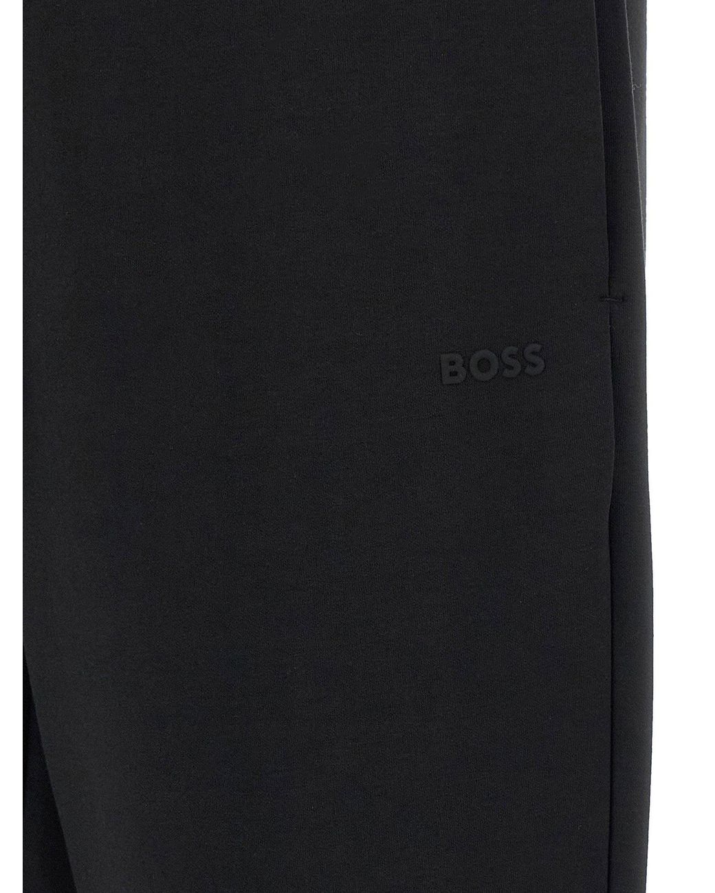 Boss Black Cotton Jersey Joggers for men