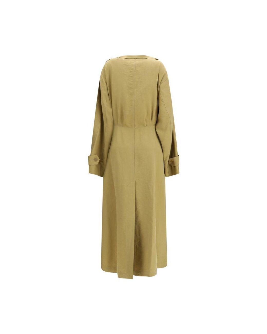 Petar Petrov Green Beige Lyocell Trench Coat