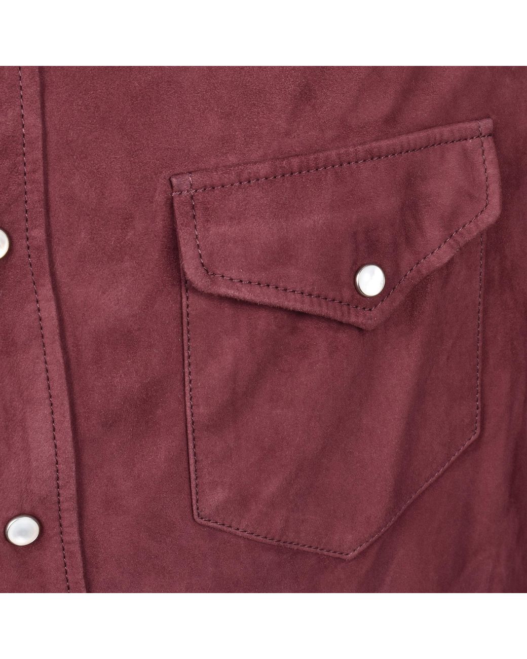 Brunello Cucinelli Purple Burgundy Suede Cropped Jacket for men