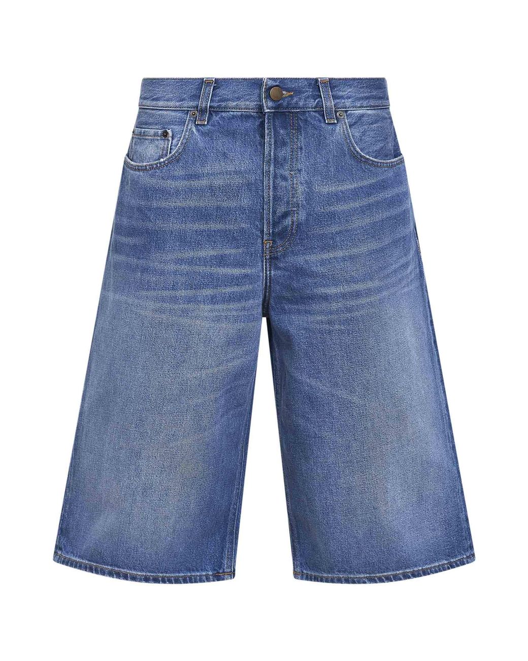 Haikure Blue Cotton Denim New Becky Bermuda Shorts