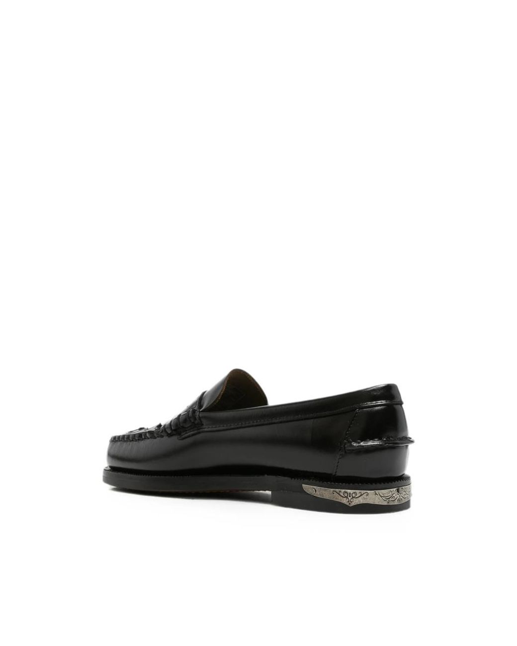 Sebago Black Dan Scarabeo Western-Detail Loafers