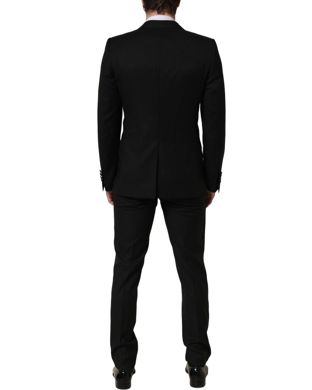 Dolce & Gabbana Black Martini Slim Fit Formal 3 Piece Suit Virgin Wool for men