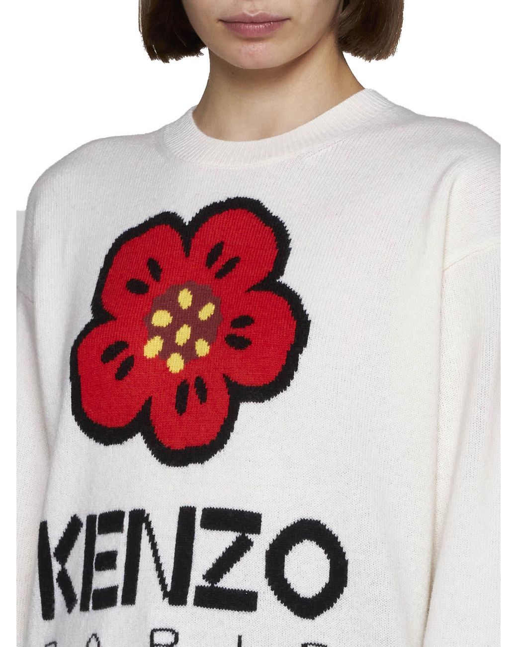 KENZO Sweater in White | Lyst