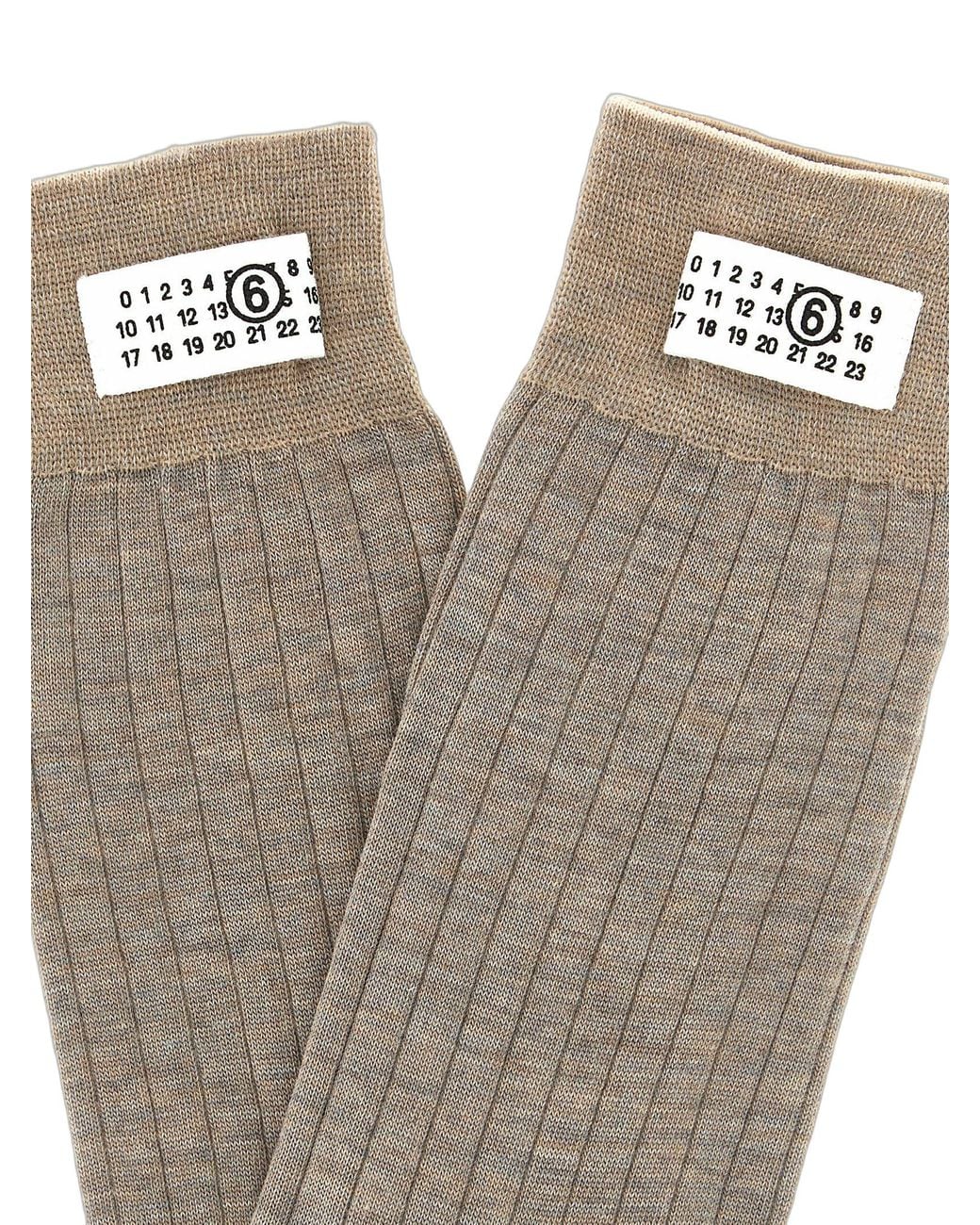 MM6 by Maison Margiela Gray Wool Socks Clothing